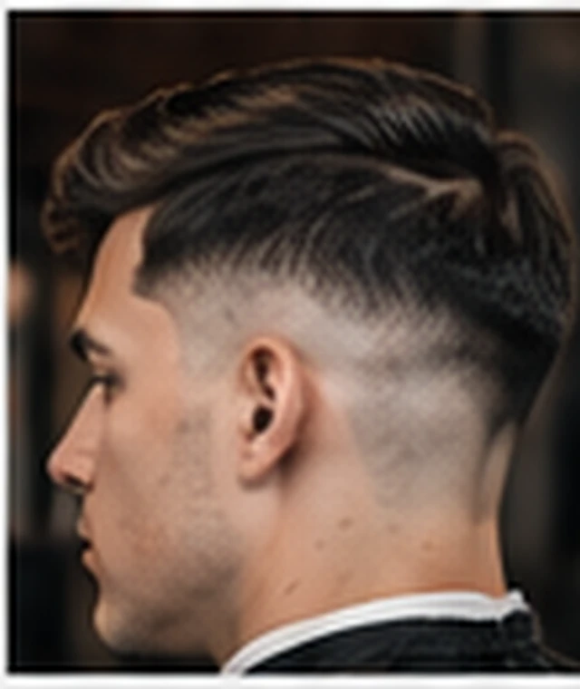 Modelo de corte masculino com degradê baixo