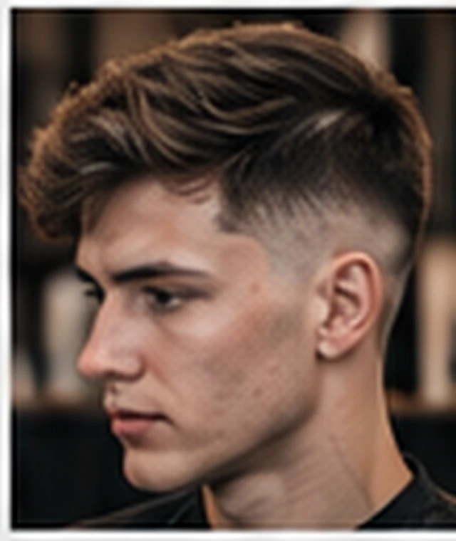 Modelo de corte masculino texturizado